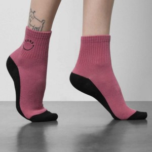Dámské Ponožky Vans Half Crew 6.5-10 Růžové Vínové | JSBRI1768