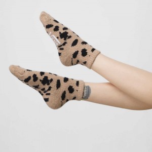 Dámské Ponožky Vans Spot Fuzzy Half Crew 6.5-10 Černé | ALFNZ7358