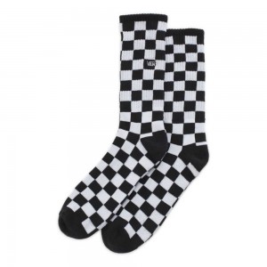 Pánské Ponožky Vans Checkerboard Crew Size 9.5-13 Černé Bílé | AZMCG1732