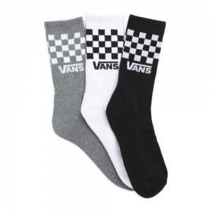 Pánské Ponožky Vans Checkerboard Crews 3 Pack Size 9.5-13 Viacfarebný | ZXSJK0576