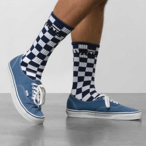 Pánské Ponožky Vans Classic Crew 3 Pack 6.5-9 Tmavě Tyrkysové | MJYSW4012