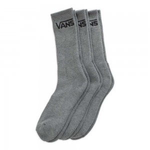 Pánské Ponožky Vans Classic Crews 3 Pack Size 6.5-9 Šedé | GKBIL9816
