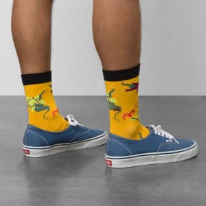 Pánské Ponožky Vans Classic Print 3/4 Crew 9.5-13 Žluté | ASUZQ4029