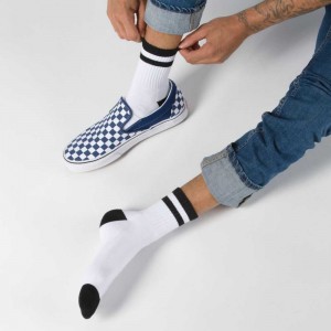 Pánské Ponožky Vans Half Crew Size 6.5-9 Bílé Černé | DNYVI4065