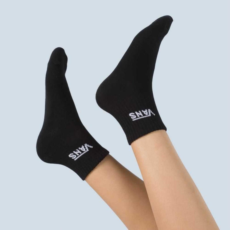 Dámské Ponožky Vans Half Crew Size 6.5-10 Černé | UZFCR6749