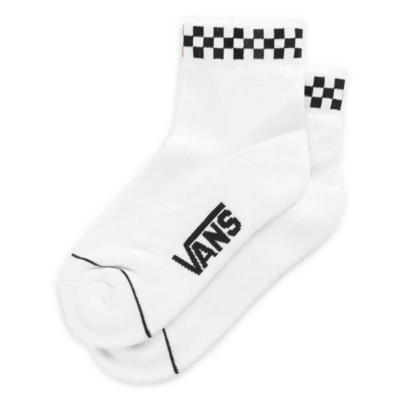 Dámské Ponožky Vans Peek-A-Check Crew Size 6.5-10 Bílé Černé | CXHPF1648