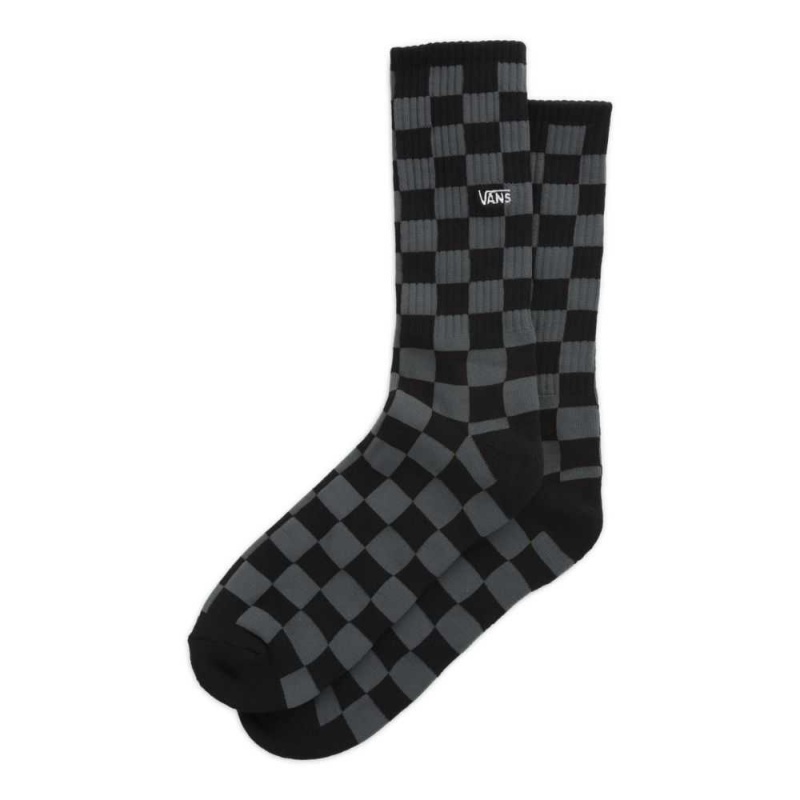 Pánské Ponožky Vans Checkerboard Crew Size 9.5-13 Černé Šedé | JTOCU2631