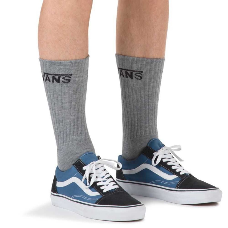 Pánské Ponožky Vans Classic Crews 3 Pack Size 9.5-13 Šedé | KUGEZ9041