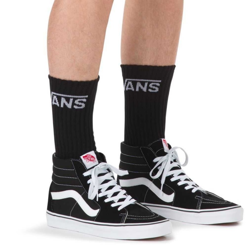 Pánské Ponožky Vans Classic Crews 3 Pack Size 6.5-9 Černé | QJENK4305